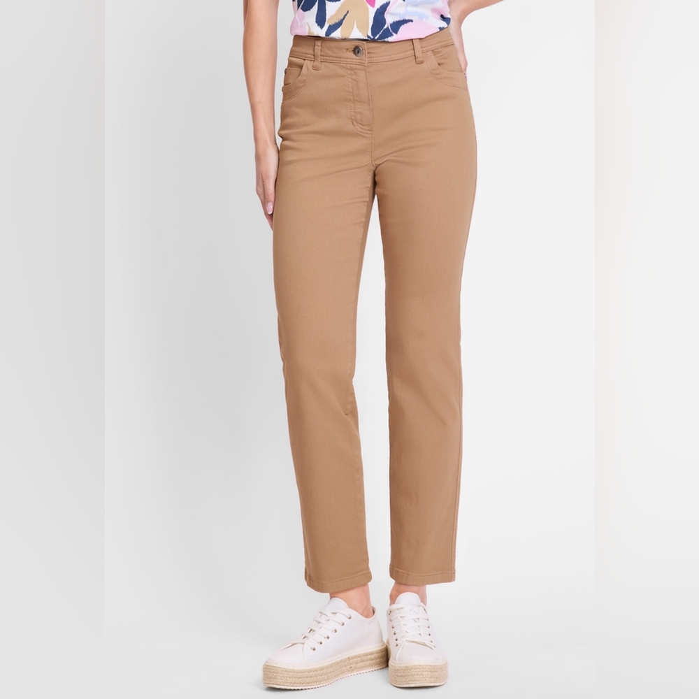 Olsen Europe Lisa Tan Pants EUC - Picture 2 of 10